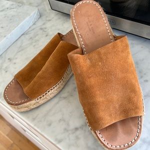 rag & bone VIV Espadrille -Suede Sz 38 1/2   8.5 Tobacco Shoes Sandals Mules